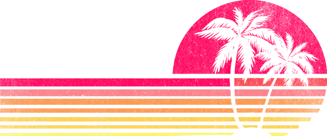 Awesome Retro 80s Sunrise Red &amp; Orange