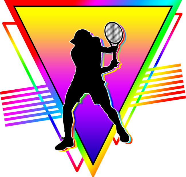 Retro Neon Tennis by designbyrose