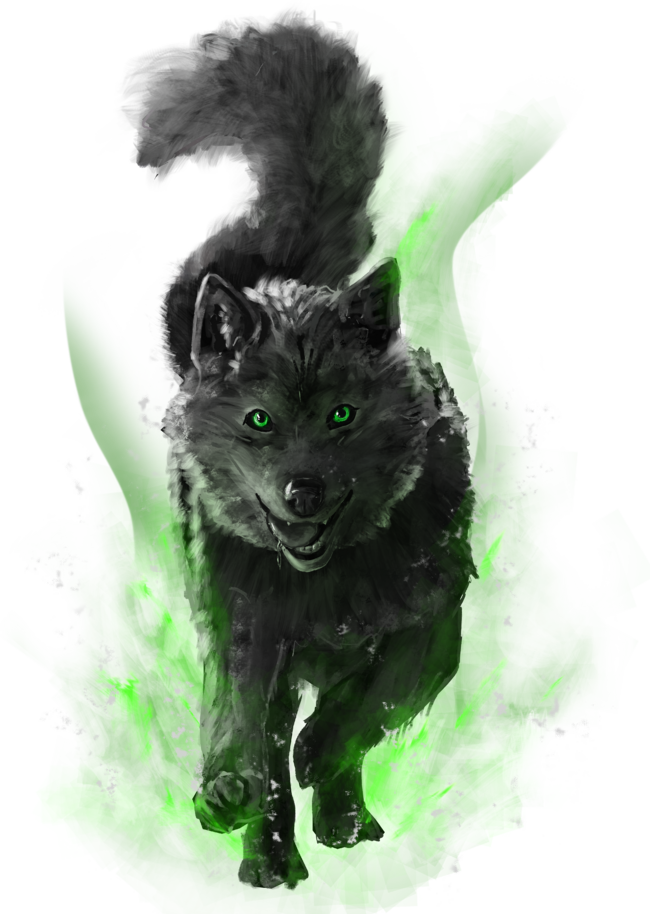 Funny wolf - green version by consequat