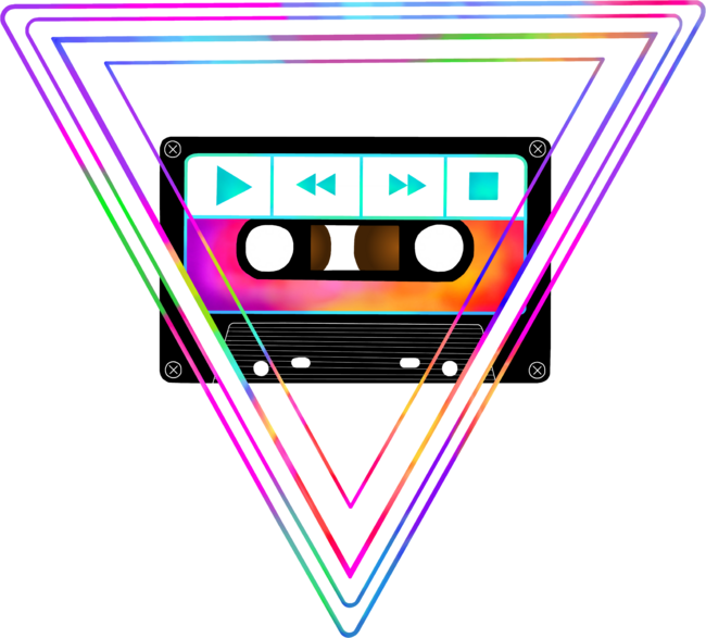 Totally Triangular 80s Cassette Tape by ArtbyDeborahCamp