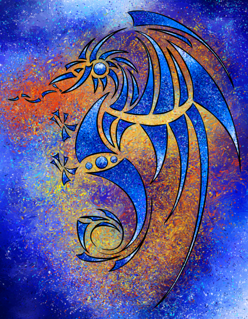 Dragissous V1 - blue dragon by Cersatti