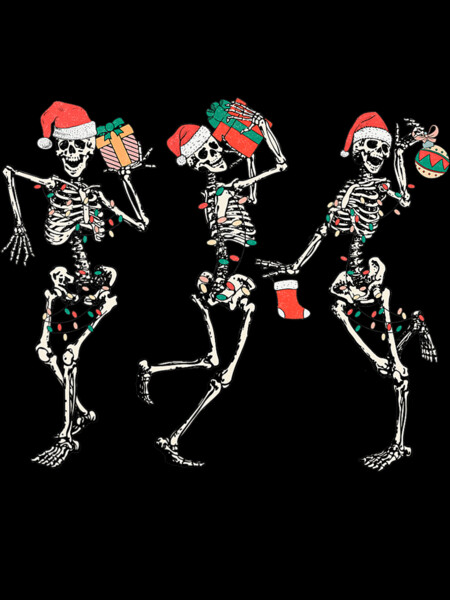 Retro Dancing Skeleton Dance Challenge Christmas Pajamas by DeRose93