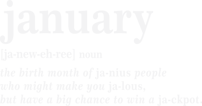 January Definition Birthday Gift by Mukanev