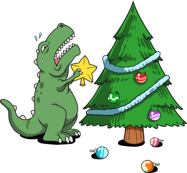 Funny Struggle Is Real Dinosaur Christmas Tree Star
