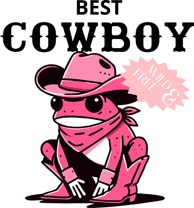cowboy frog pink by artfriends