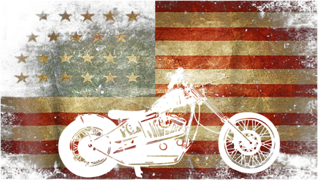 Motorcycle American Flag patriotic vintage July 4th by littlesenh1
