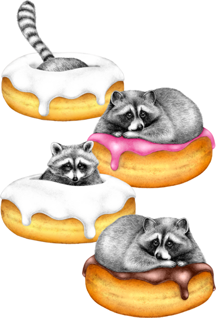 A Raccoon's Doughnut Fantasy