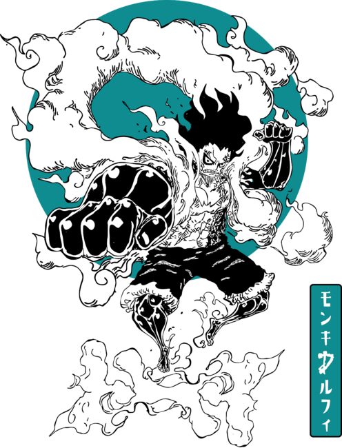 Luffy Gear 4 Design - One Piece Monkey D.Luffy Snakeman