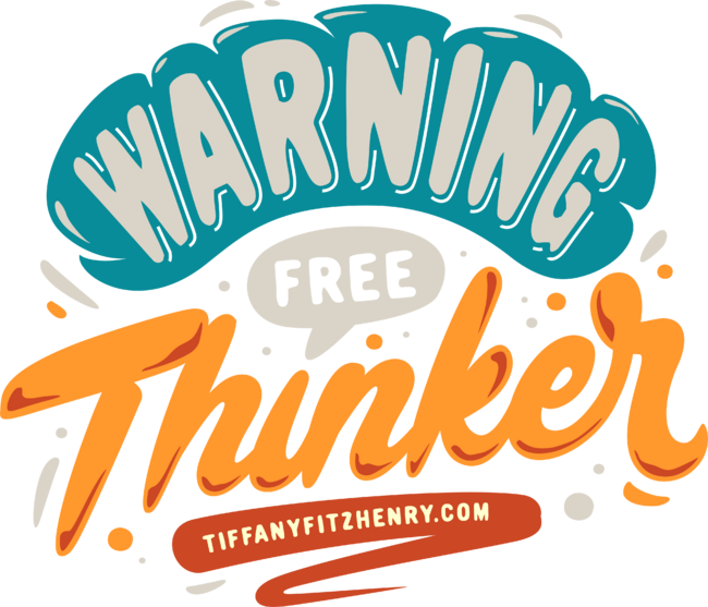 Warning Free Thinker - blue by TheOldestSoul