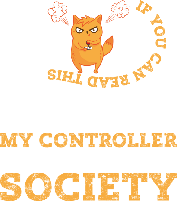 If You Can Read This Neon Cat Funny Violent Gamer