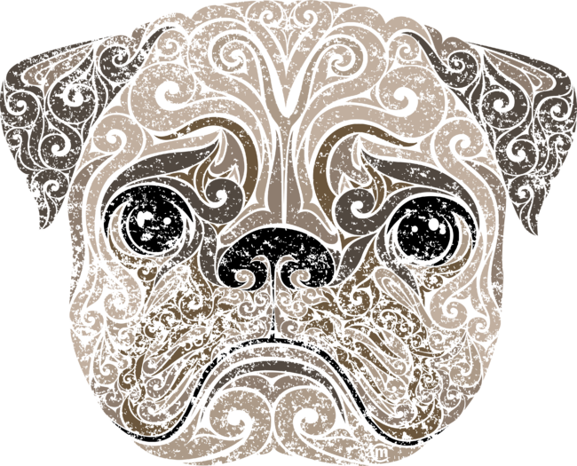 Swirly Pug Face
