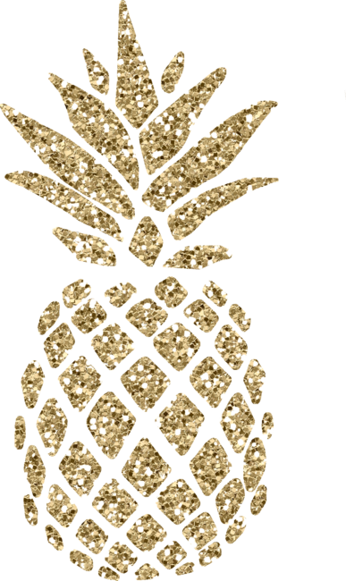 Gold Glitter Pineapple