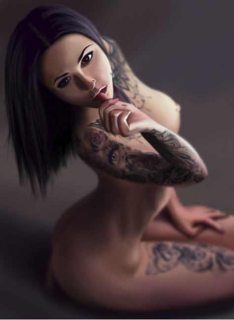 Girl with tattoos 2