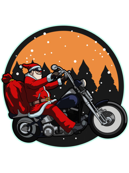 Santa Claus on Motorcycle