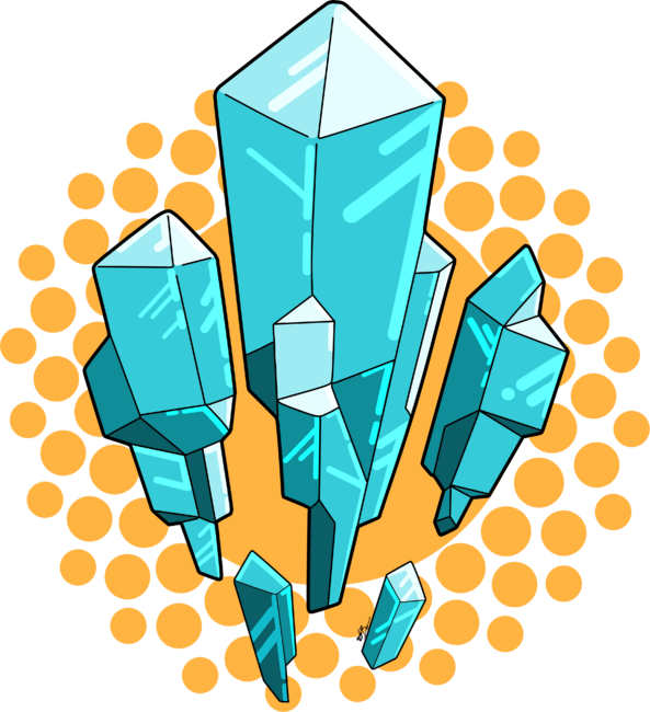 Crystals Have Power (blue/orange)
