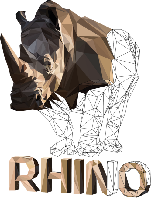Rhino -polygonal graphic by Mammoths