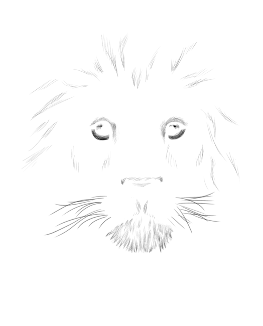 Lion Inverted Lineart