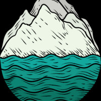 mountain iceberg on the ocean