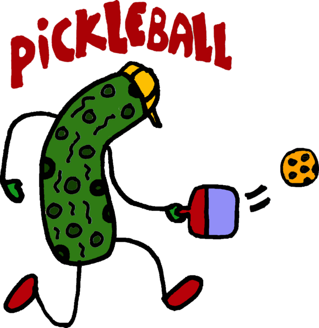 Awesome Action Pickleball Pickle Art