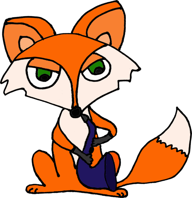 Cool Funny Foxy Red Fox Playing Saxophone by SmileToday