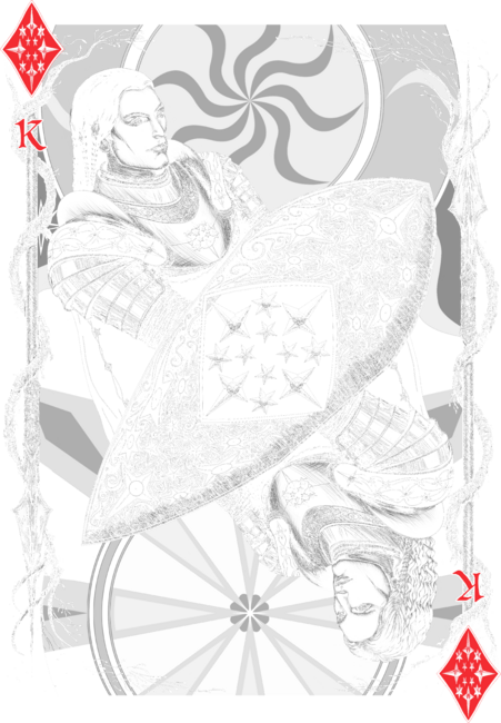 King of Diamonds (white print)