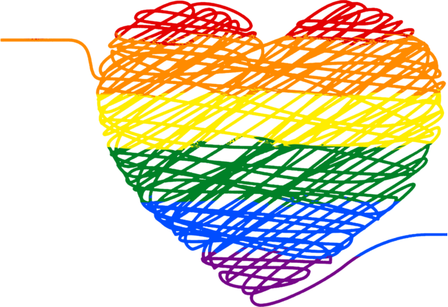 Pride Flag I love LGBT Rainbow Colored Heart Gift T-Shirt