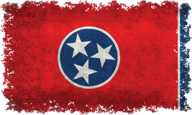 Tennessee State Flag Vintage retro Style by Bruzer