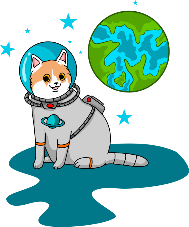 cat in space by ShirtpublicTrend
