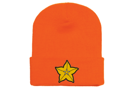 KungFuFruitCup StarFruit Orange Beanie