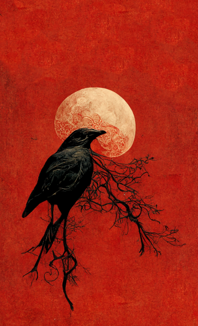 Crow in Red