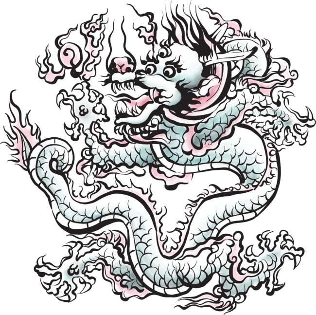 Watercolor Chinese Dragon Chinese Zodiac New Year