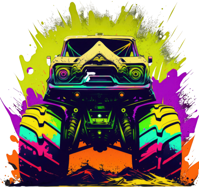 Monster Truck Colorful by AgeOfWords