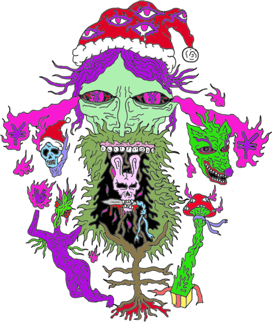 Zombie Santa Christmas Mandala