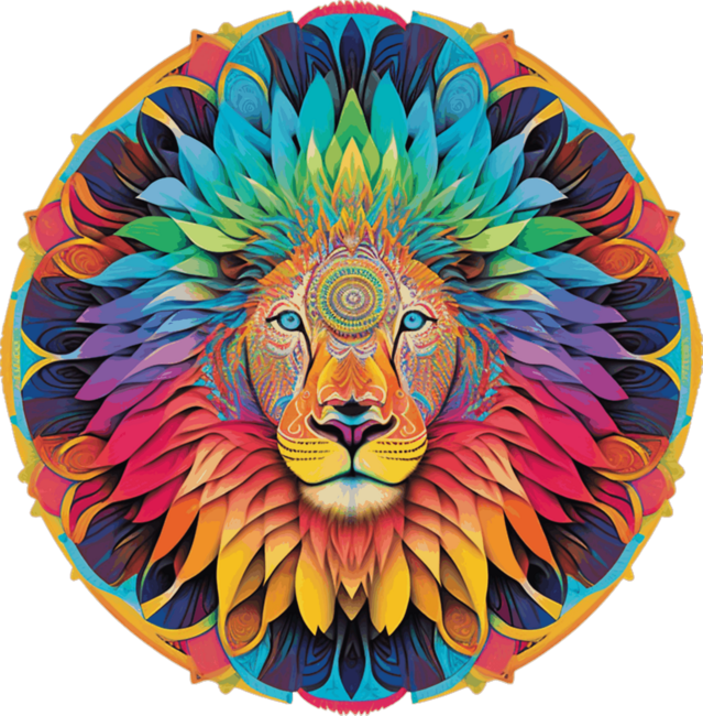 Сool Colorful Lion