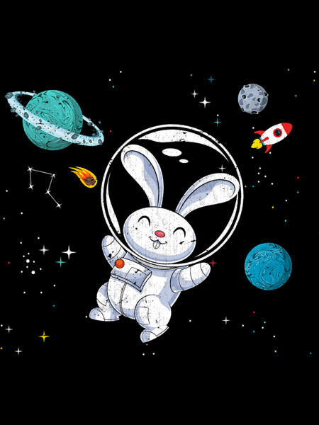 Astronaut Bunny Tee by TeeGiver