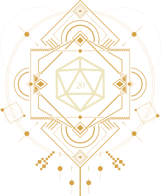 Esoteric D20 Dice Sacred Symbols