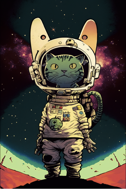 Meowstar Cat Astronaut by Manindamoon