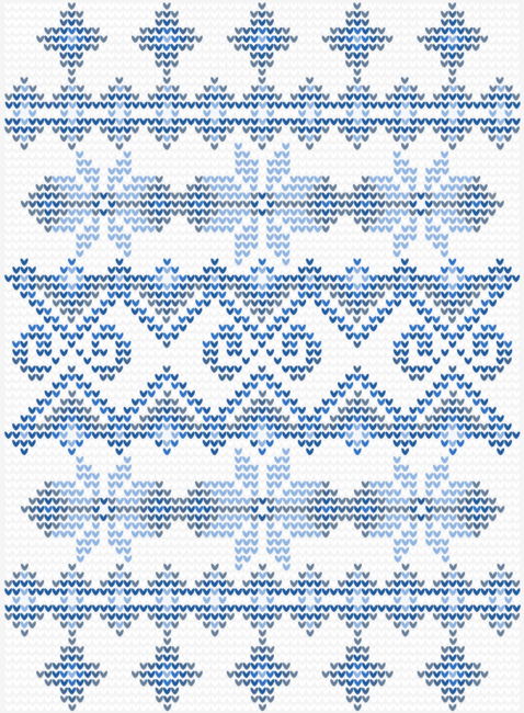 Ugly Christmas Sweater, blue stitch