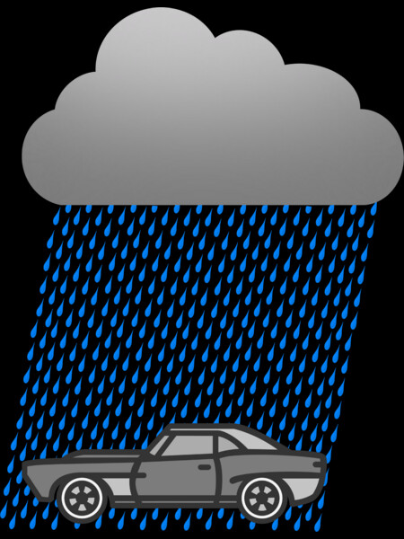 driving in the rain dark cloud