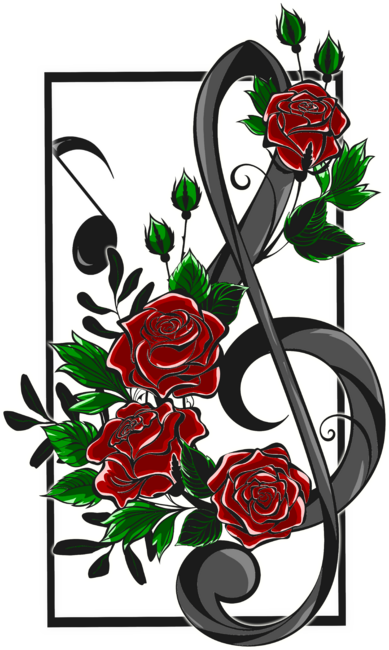 Clef Note Garden Of Roses - Treble - Music