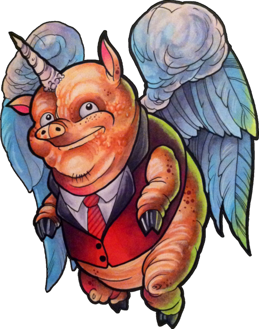 Flying Business Pig