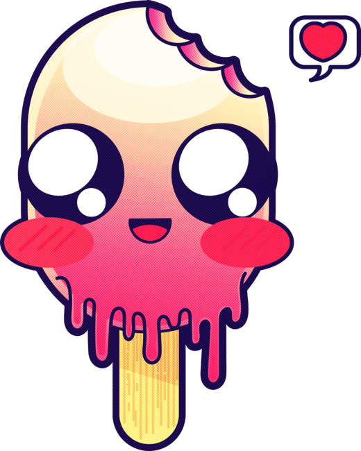 A Cute Kawaii Baby Popsicle Illustration