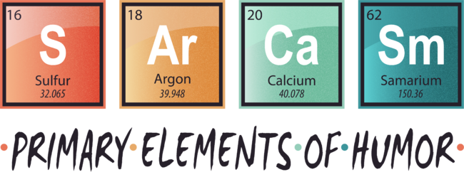 Funny Chemistry. Primary elements of humor