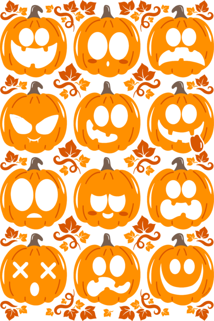 Funny Pumpkins Emojis - Halloween