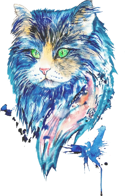 cat watercolor