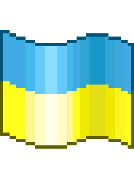 Pixel art flag of Ukraine