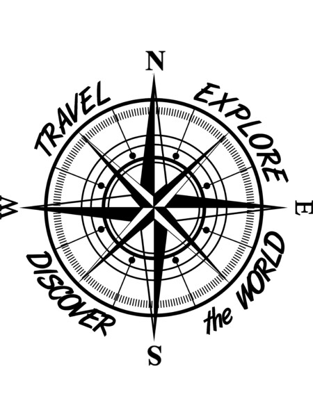 Travel explore discover the world compass by gegogneto