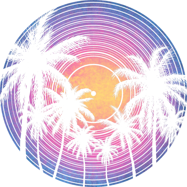 Vintage Vinyl Record Summer Tropical Beach Palm Music by crisp1pronunciation
