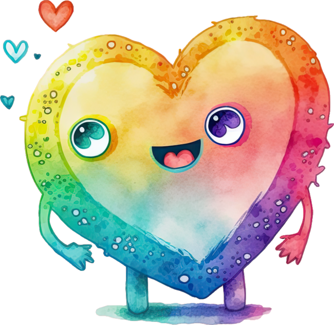 Cute Rainbow Heart