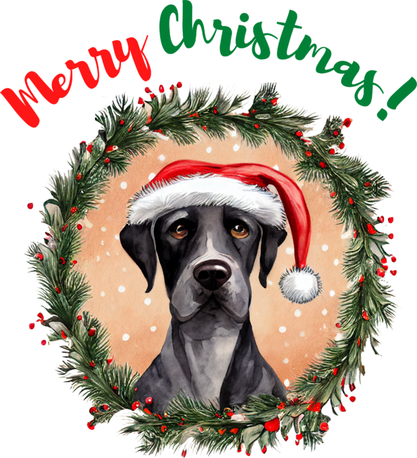 Merry christmas dog - great dane by Essi